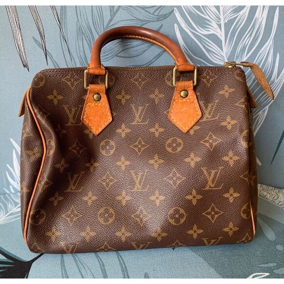 Louis Vuitton Speedy Shoulder Bag 30 Brown Canvas Monogram Purse WITH LOCK USA - Picture 2 of 16
